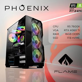 Računalo Phoenix FLAME Y-560 AMD Ryzen 5 7600X/16GB DDR5/NVMe SSD 1TB/VGA RTX 4060 TI