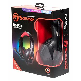 Slušalice MARVO SCORPION HG8928, mikrofon, LED, PC/PS4/PS5/Xbox One, crne