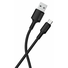 Kabel ADDA USB-100-BK, Fusion Charge+Data, USB-A na Micro USB, 3.1A, Premium TPE,  1.2m, crni