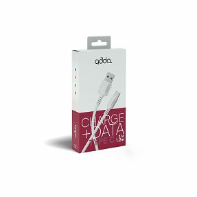 Kabel ADDA USB-200-WH, Fusion Charge+Data, USB-A na Type-C, 3.1A, Premium TPE, 1.2m, bijeli