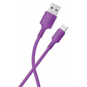 Kabel ADDA USB-200-PU, Fusion Charge+Data, USB-A na Type-C, 3.1A, Premium TPE, 1.2m, ljubičasti