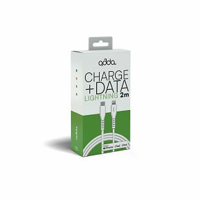 Kabel ADDA USB-305-WH, Fusion Charge+Data, MFI, Type-C na 8pin, 2.4A, Premium TPE, 2m, bijeli