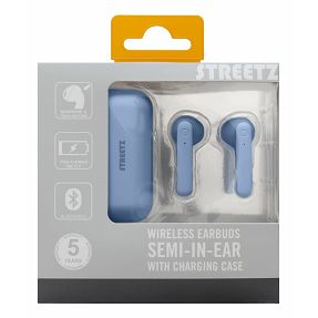 Slušalice STREETZ TWS-1107, mikrofon, Bluetooth, TWS, plave