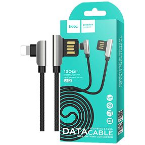 hoco. USB kabel za iPhone, Lightning kabel, 1.2 met., 2.4 A, crna - U42 Exquisite steel, Lightning BK