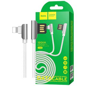 hoco. USB kabel za iPhone, Lightning kabel, 1.2 met., 2.4 A,bijela - U42 Exquisite steel, Lightning WH