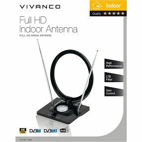 Antena VIVANCO 38885,  Full HD, unutarnja, prstenast dizajn, podesiva, LTE Filter