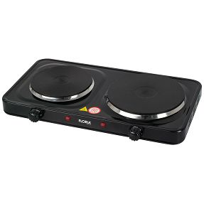 Floria Električno kuhalo, 2 ploče - 18/15 cm, 1500 W, crna - ZLN2843 BK