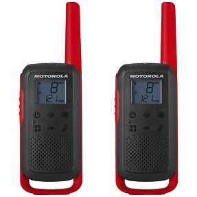 Motorola Walkie Talkie, domet 8 km, 16 kanala, crvena - TLKR T62 RD