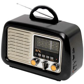 SAL Retro radio + BT bežični zvučnik, 4in1, FM, MP3, AUX - RRT 2B