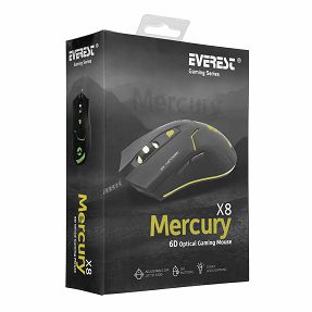 Miš RAMAPGE EVEREST Mercury X8, žičani, LED, 3200 DPI, crni