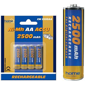 home Baterija punjiva AA, 2500mAh, blister 4 kom - CM 2500AA