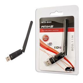 Amiko Wi-Fi mrežna kartica, USB, 2.4 GHz, 150 Mbps - WLN-860
