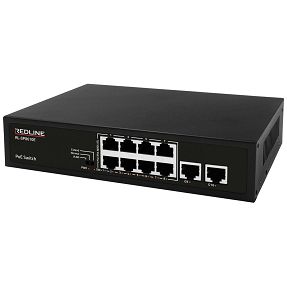 REDLINE PoE mrežni switch, 10 port RJ-45 , 8 PoE - RL-SP8610E