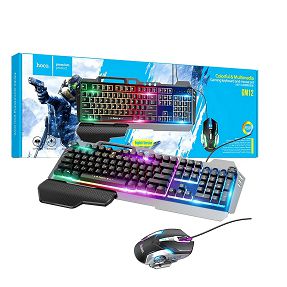 hoco. Tipkovnica+miš, gaming set, RGB osvjetljenje, USB - GM12