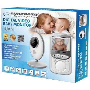 Esperanza Baby monitor, 2.4" LCD, LED indikator, 2.4 GHz - EHM003