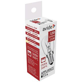 Avide Sijalica za pećnicu, 25W, E14, 3000K, 300 °C, IP20 - Oven 300 °C bulb 25W E14