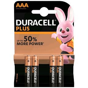 Duracell Baterija alkalna, AAA, 1,5 V, blister 4 kom. - AAA B4