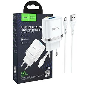 hoco. Punjač kućni sa micro USB kabelom, N1, 2.4A - N1 Ardent microUSB