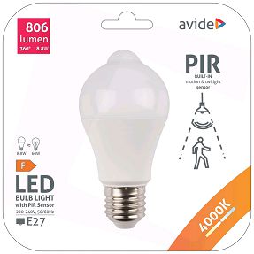 Avide Pametna sijalica, LED 8.8W, E27, 4000K, PIR senzor - Smart LED Globe A60 8.8W