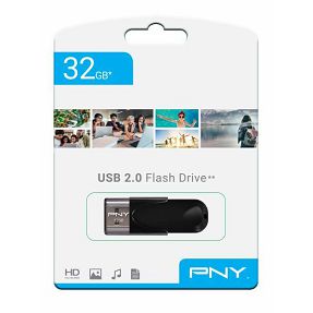 USB stick PNY Attaché 4, 32GB, USB2.0, crni