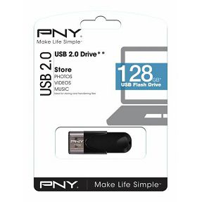 USB stick PNY Attaché 4, 128GB, USB2.0, crni