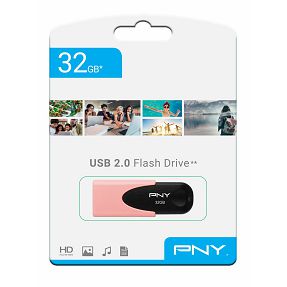 USB stick PNY Attaché 4 Pastel, 32GB, USB2.0, rozi