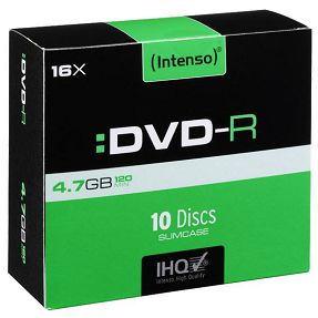 (Intenso) DVD-R 4,7GB pak. 10 komada Slim Case - DVD-R4,7GB/10Slim