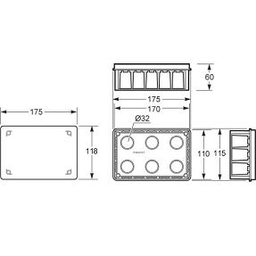 Famatel Razvodna kutija podžbuk 160x100, IP30 - 3202-RKP/160x100