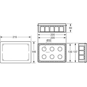 Famatel Razvodna kutija podžbuk 200x130, IP30 - 3203-RKP/200x130