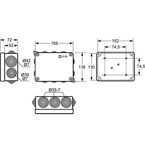 Famatel Razvodna kutija nadžbuk 153x110, vodonepropusna, IP55 - 3012-RKN/153-110