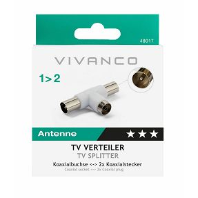 Adapter VIVANCO 48017, antenski coax Ž na 2x coax M