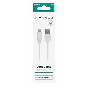 Kabel VIVANCO 38756, Type-C, do 18W, 1.2m, bijeli