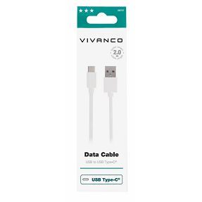 Kabel VIVANCO 38757, Type-C, 2m, bijeli