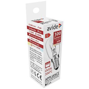 Avide Žarulja za pećnicu, 40W, E14, 3000K, 300 °C, IP20 - Oven 300 °C bulb 40W E14