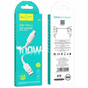 hoco. USB kabl za smartphone, USB-A to type C, 100W, bijela - X96 Hyper, 100W, White