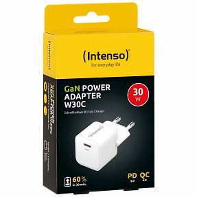 (Intenso) Punjač kučni, brzi, USB-C, 3A, 30W - Power Adapter W30C Gan