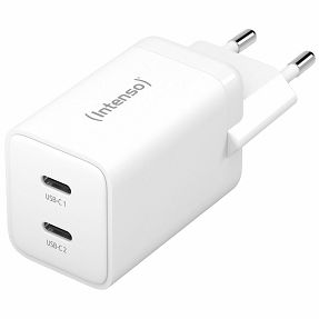 (Intenso) Punjač kučni, brzi, 2 x USB-C, 3A, 40W - Power Adapter W40CC GaN