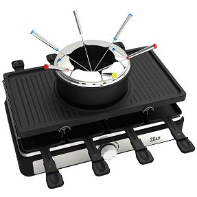 Zilan Električni Roštilj / Raclette / Fondue od sira, 3u1, 1400W - ZLN8856