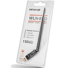Amiko Wi-Fi mrežna kartica, USB, 2.4 GHz, 150 Mbps - WLN-870