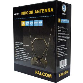 Falcom Antena sobna sa pojačalom, UHF/VHF, crna - ANT-207