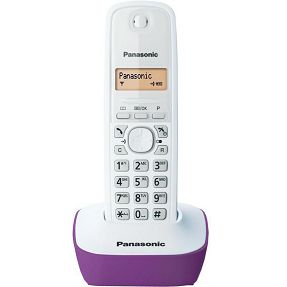 Panasonic Telefon bežični, LED display, bijelo/ljubičasti - KX-TG1611FXF