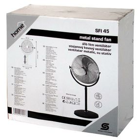home Ventilator sa postoljem, 3 brzine, metalne lopatice, 100W - SFI 45