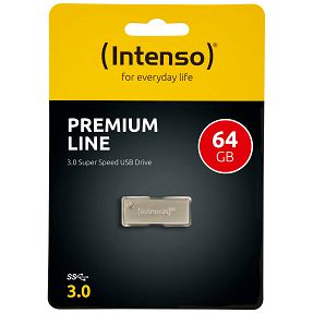 (Intenso) USB Flash 64GB Hi-Speed USB 3.0 up to 100MB/s, Premium Line - USB3.0-64GB/Premium Line