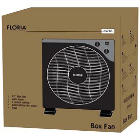 Floria Ventilator, podni, promjer 30 cm, timer, 40 W, crni - ZLN2355/BK