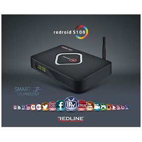 REDLINE Prijemnik DVB-S2/Android, 1/8GB, 4K, Bluetooth, LAN/WiFi - REDROID S100