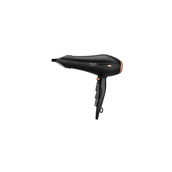 Adler AD 2244 Sušilo za kosu s ionskom funkcijom, difuzorom i AC motorom, 2000 W, crno-zlatno/brončano