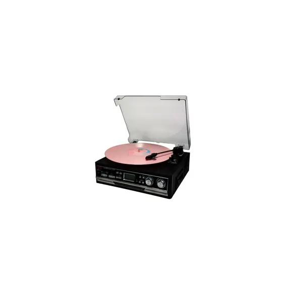 AKAI ATT-15SE Gramofon s FM Radiom i Kazetofonom, USB, SD, Bluetooth, Ugrađeni Zvučnici