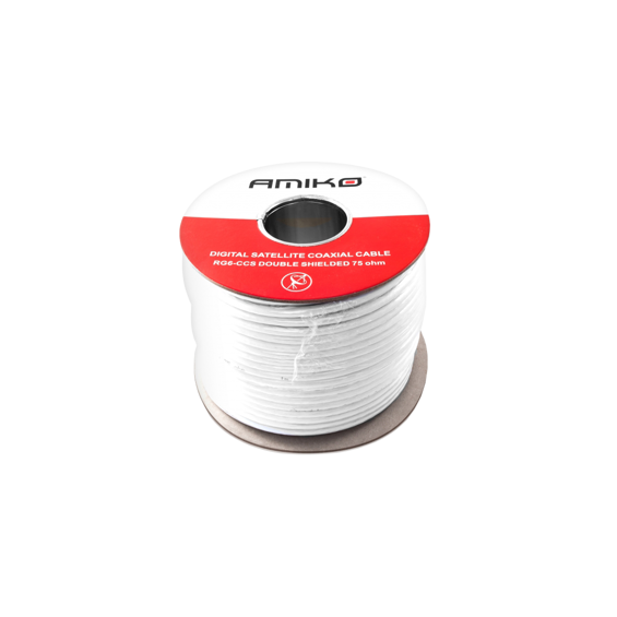 Amiko Koaksijalni kabel RG-6, CCS, 90dB, 100 met., motalica - RG6/90db - 100m REEL