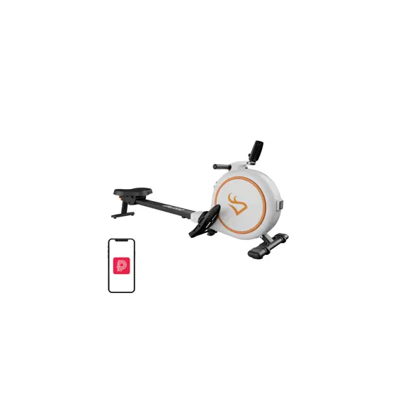 Deer Run RW600 magnetna veslačka sprava (White) – 32 razine otpora, smart app, tihi rad