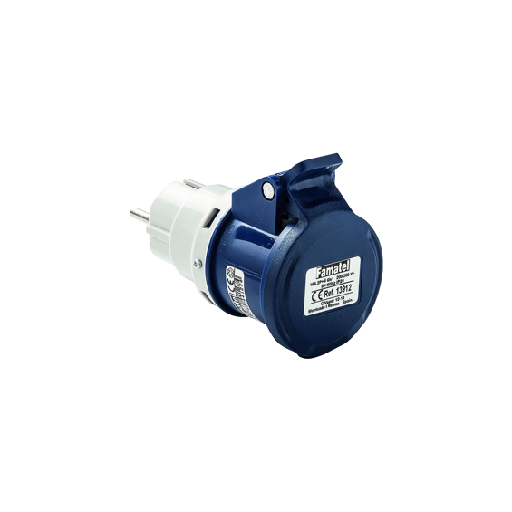 Famatel Industrijski adapter za utikač 2P+T/schuko utičnica 16A,IP20 - 13912